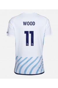 Nottingham Forest Chris Wood #11 Jalkapallovaatteet Vieraspaita 2023-24 Lyhythihainen